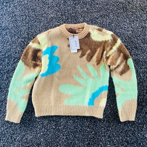 Andersson Bell BNWT Flower Intarsia Crew Neck Chunky Sweater Size Large RRP $500 - Picture 6 of 11